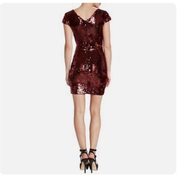 Dress the Population Red Sequin Cocktail Dress size Small - Picture 4 of 6